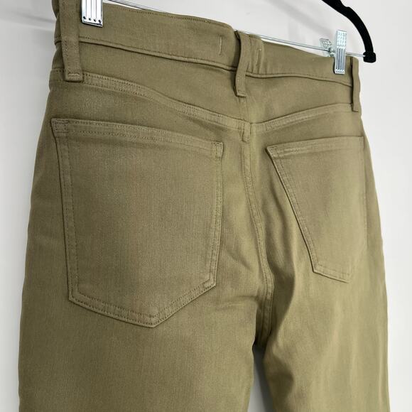 Madewell Kick Out Crop Jeans Coated Edition Distant Surplus Green Size 28 NWT - Picture 12 of 13